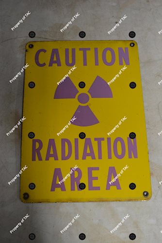 Caution Radiation Area Porcelain Sign