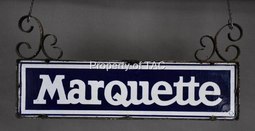 Marquette (auto) Porcelain Sign w/holder