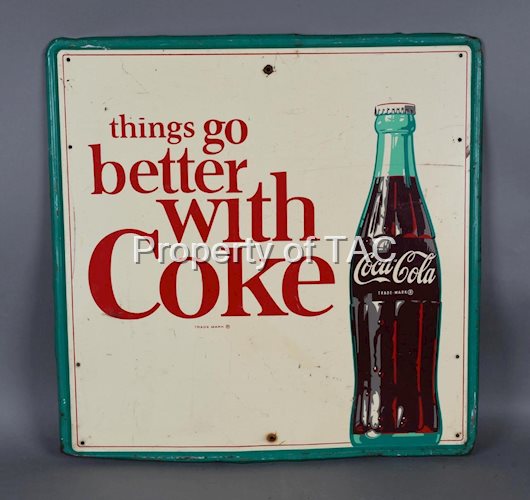 Things go better with Coke w/Bottle Metal Sign (TAC)
