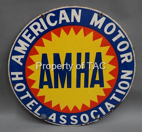 American Hotel Motor Association Metal Sign