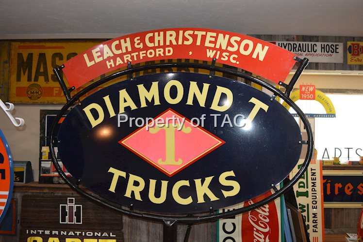 Diamond T Trucks w/Logo Metal Sign