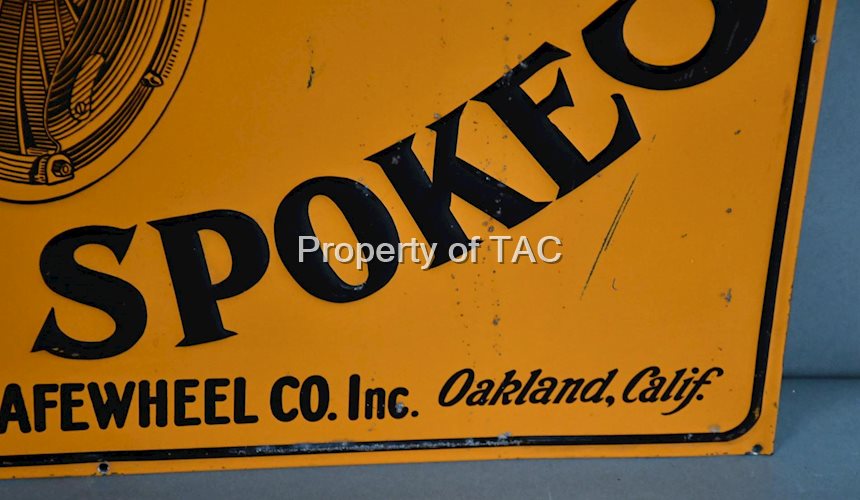 Safewheel Spring Spoke w/Image Metal Sign