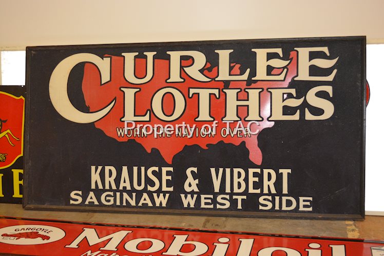Curlee Clothes "Worn The Nation Over" Smaltz Metal Sign