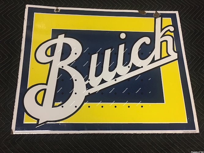 Buick DSP Double Sided Porcelain Sign (French)