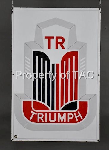 Triumph w/TR & Logo Porcelain Sign