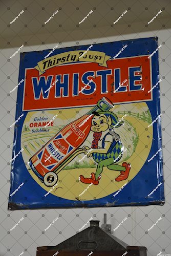 Thirsty? Just Whistle w/elf logo sign
