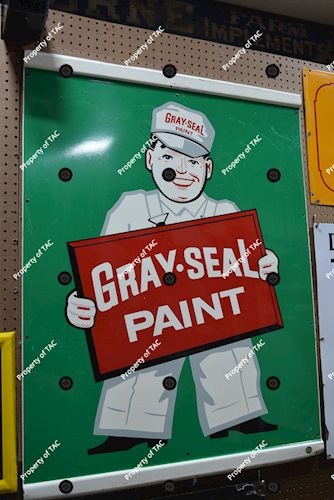 Gray-Seal Paint w/Logo Metal Sign