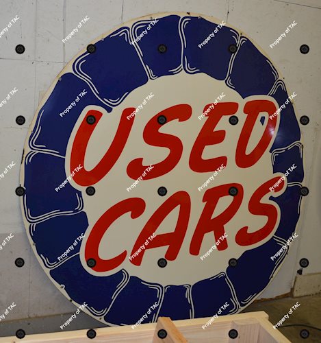USED CARS Porcelain Sign