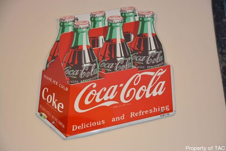 Coca-Cola Delicious & Refreshing Six Pack sign
