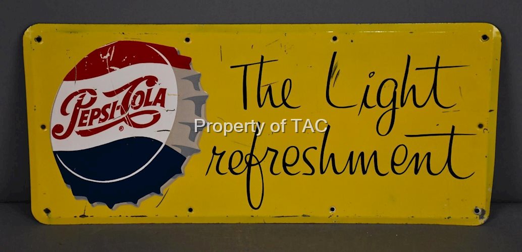 The Light Refreshment w/Bottle Cap Logo Metal Sign