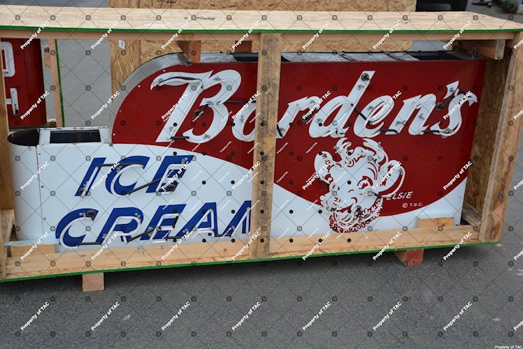 Borden Ice Cream w/Elise logo neon sign