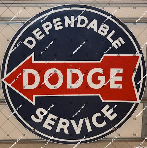 Dodge Dependable Service w/arrow logo sign