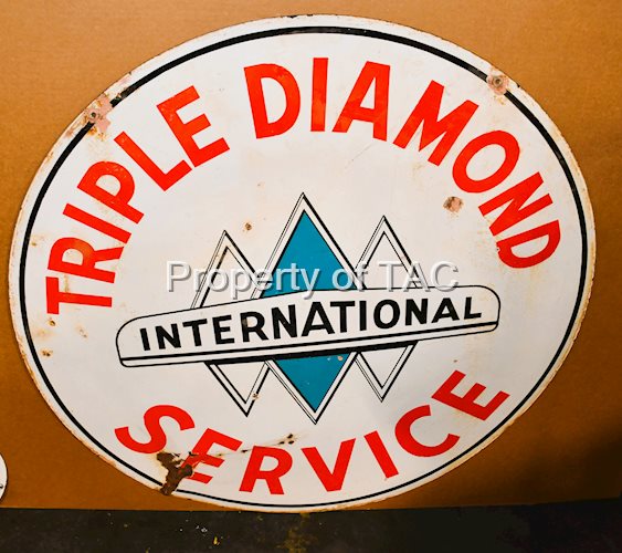 International Blue Diamond Service Porcelain Sign