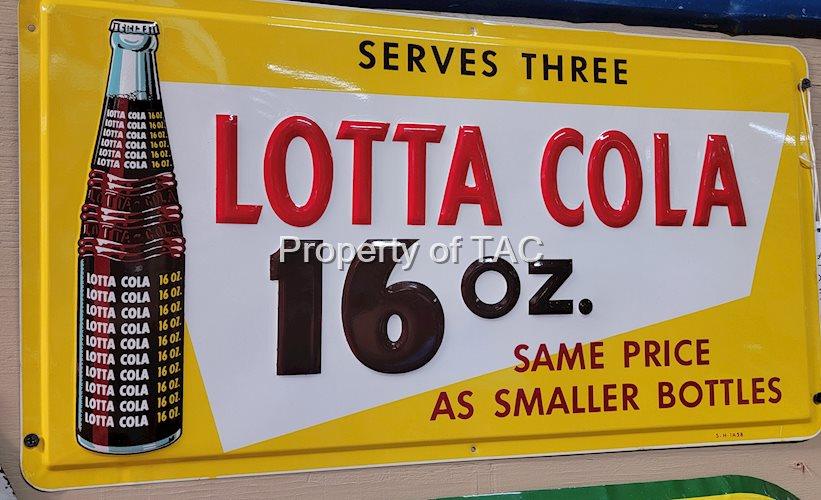 Lotta Cola 16oz. w/Bottle Metal Sign