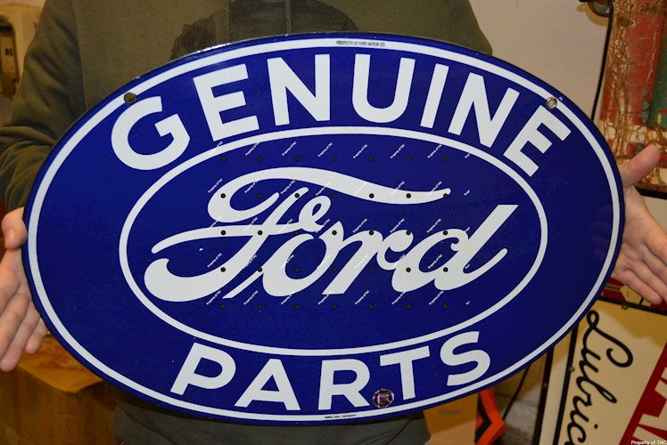 Genuine Ford Parts porcelain sign