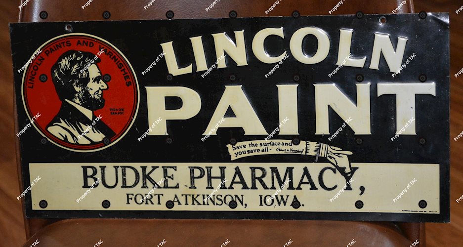 Lincoln Paint w/logo Metal Sign