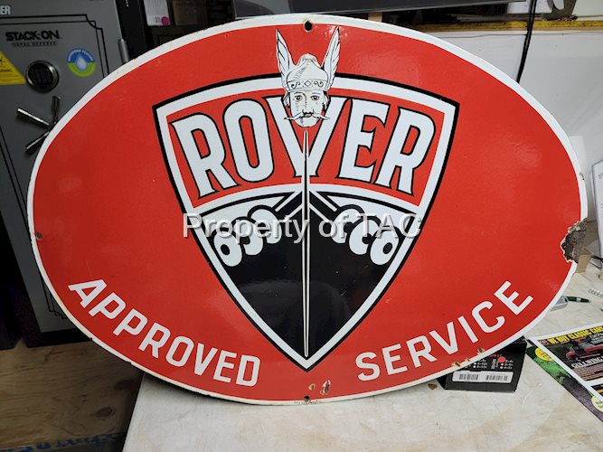 Rover Approved Service w/Logo Porcelain Sign