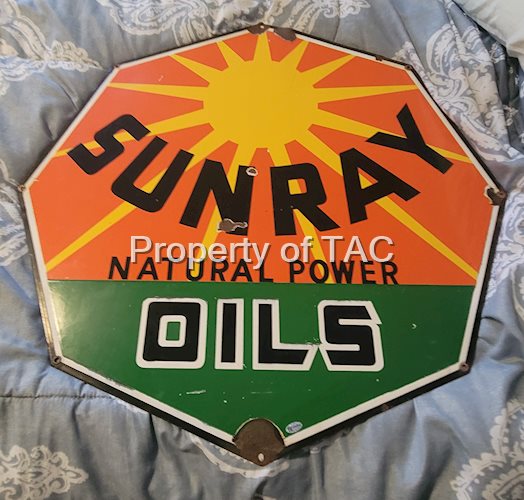 Sunray Natural Power Oils SSP Porcelain Sign