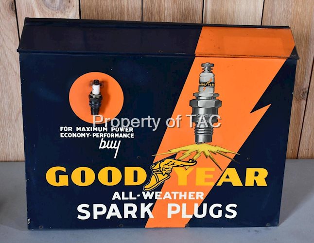 Goodyear All-Weather Spark Plug Metal Counter-Top Lighted Display