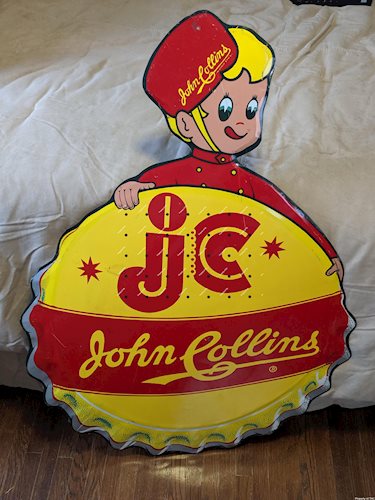 John Collins Single Sided Tin Sign