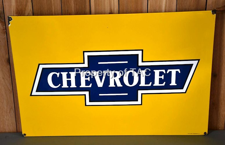 Chevrolet in Bowtie Porcelain Sign