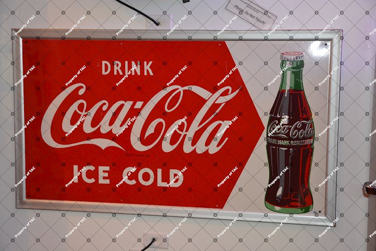 Drink Coca-Cola Ice Cold w/bottle sign