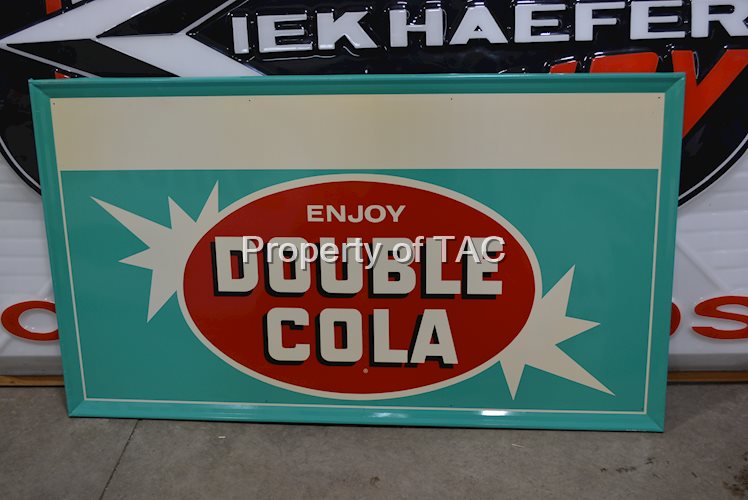 Enjoy Double Cola w/Privilege Panel Metal Sign