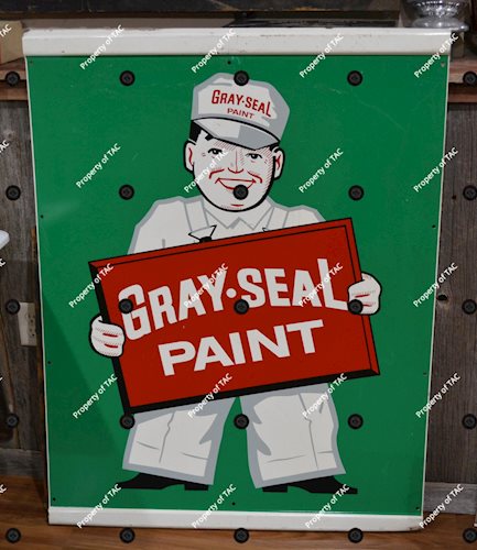 Gray-Seal Paint w/Logo Metal Sign