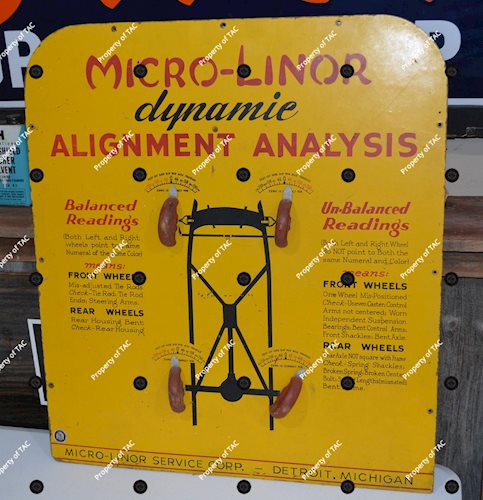 Micro-Linor Dynamic Alignment Analysis Masonite Sign