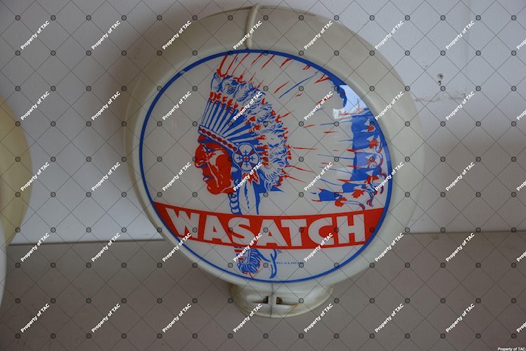 Wasatch with Indian in full head dress 13.5 inch lenses in original Capco globe body,