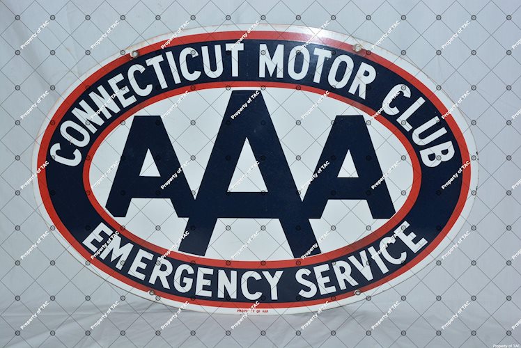 AAA Connecticut Motor  Club Emergency Service Sign