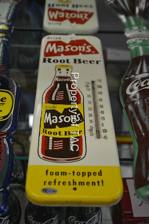 Mason Root Beer thermometer