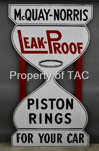 McQuay-Norris "Leak-Proof" Piston Rings for your Car Metal Sign
