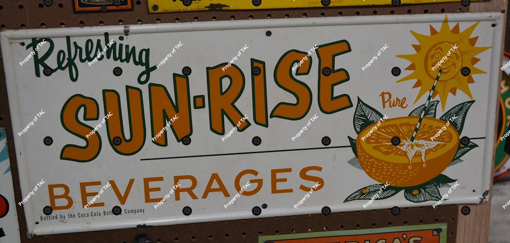 Refreshing Sun-Rise Beverages w/logo Metal Sign