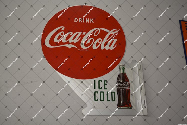 Drink Coca-Cola Ice Cold w/bottle sign
