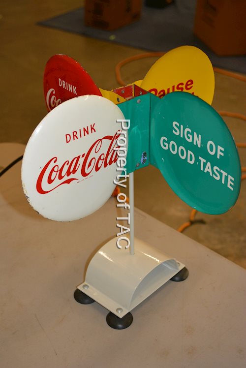 Drink Coca-Cola Metal Counter Top Spinner Sign