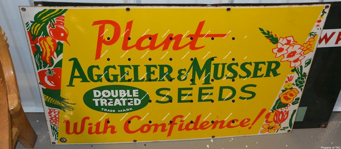 Plant Aggeler & Musser Seeds porcelain sign