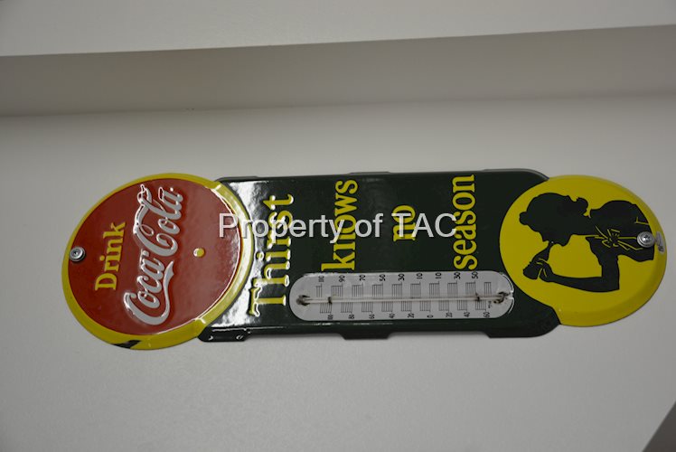 Drink Coca-Cola "Thirst knows no season" thermometer