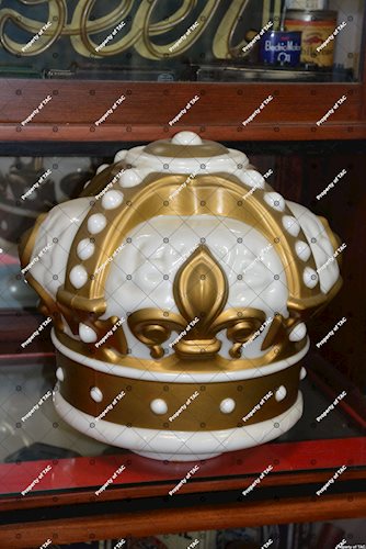 Standard Oil OPC Gold Crown milk glass globe body