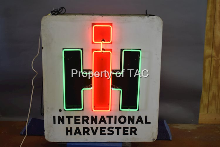 IH International Harvester Porcelain Dealership Neon Sign