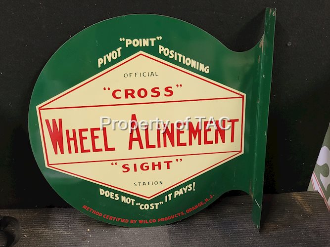 Wheel Alignment DST Tin Flange Sign Wilco Products