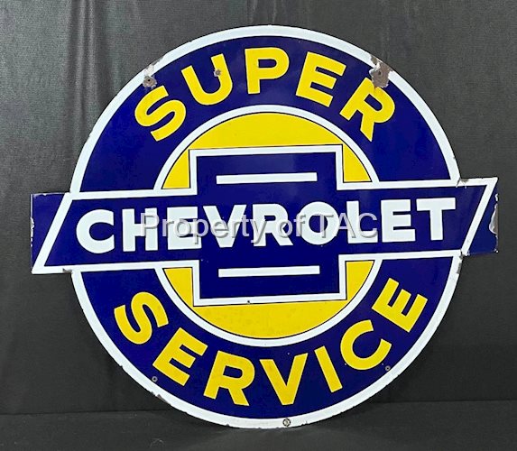 Super Chevrolet Service Porcelain Sign