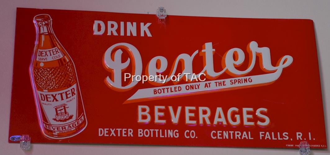 Drink Dexter Beverage w/bottle Logo Metal Sign