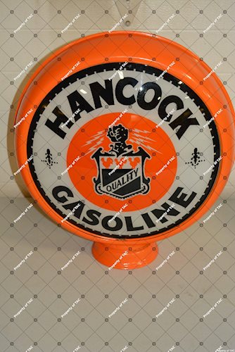 Hancock Gasoline w/logo single globe lens