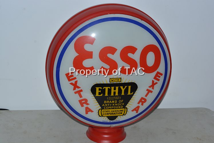 Esso w/Ethyl Extra 16.5"D. Single Globe Lens