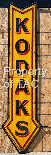 Kodaks Porcelain Arrow Sign