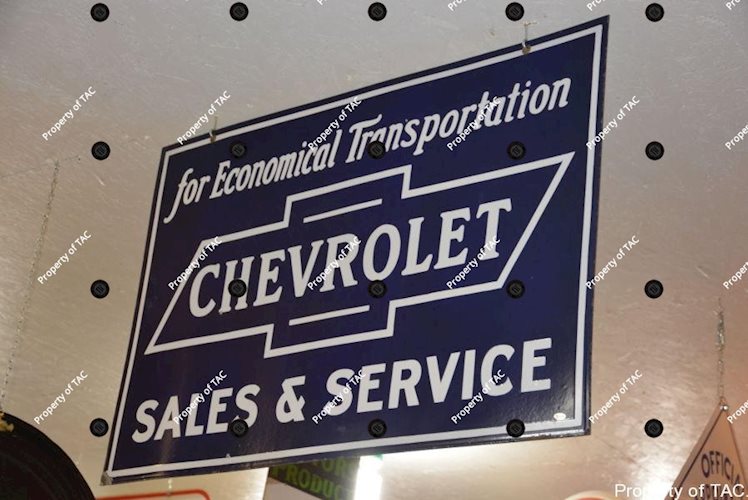 Chevrolet in bowtie Sales & Service sign