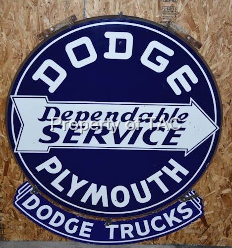 Dodge Plymouth Dependable Service w/Dodge Trucks Sign