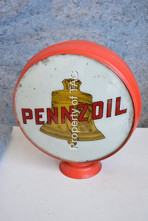 Pennzoil w/Brown Bell 15" Single Globe Lens