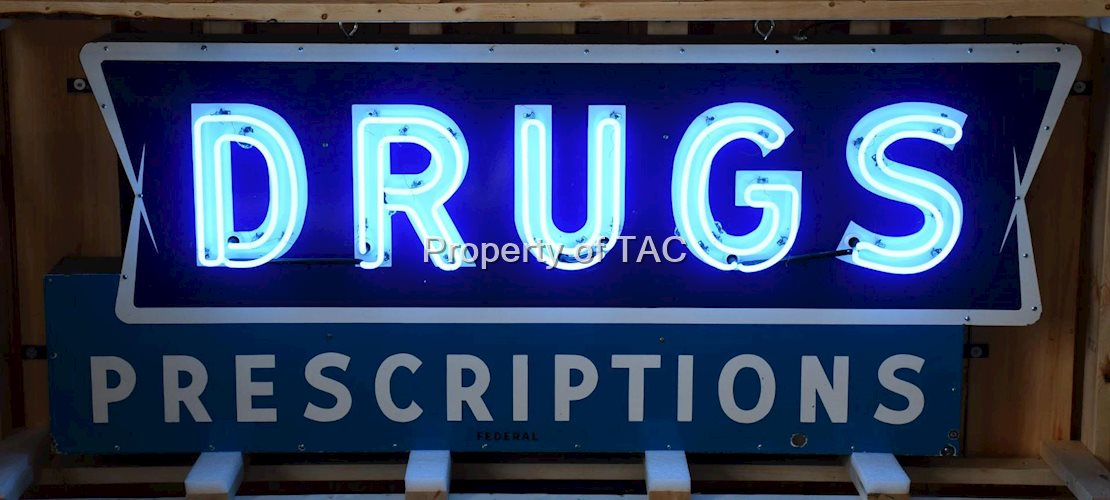 Drugs Prescriptions Porcelain Neon Sign